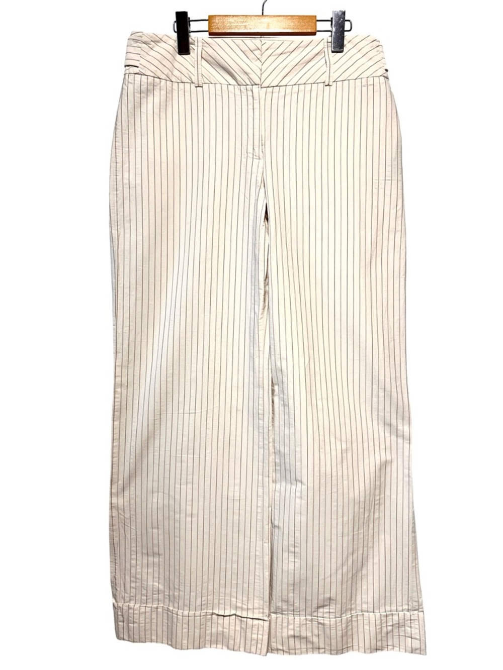 RENUAR Pinstripe Wide Leg Trouser Preppy Coastal Minimalist Workwear